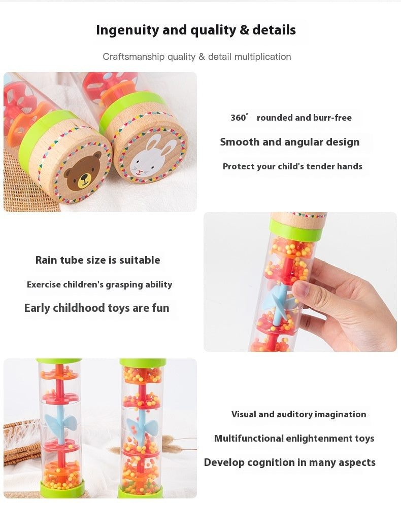 Rain Sounder Sounding Tube Simulated Hourglass Wooden Toy