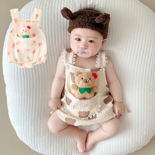 Cute Baby Gauze Triangle Rompers