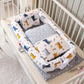 Crib Anti-pressure Newborn Foldable Portable Crib Middle Bed Baby Infant Mattress Bionic Travel Bed