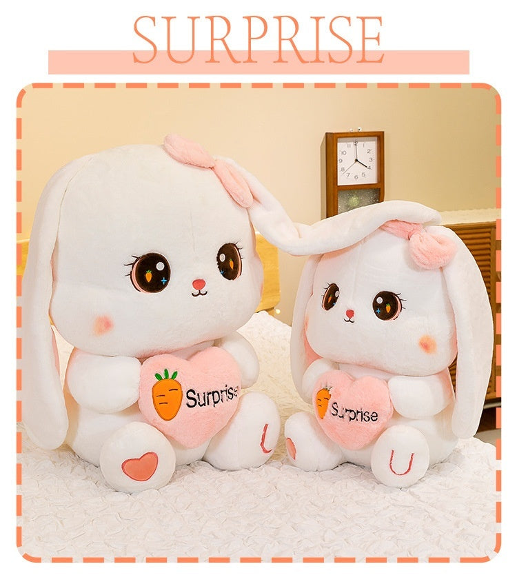 Cute Heart-hugging Radish Rabbit Plush Toy Lop-eared Rabbit Doll