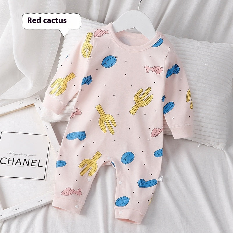 Autumn Clothing Pure Cotton Baby Rompers Pajamas