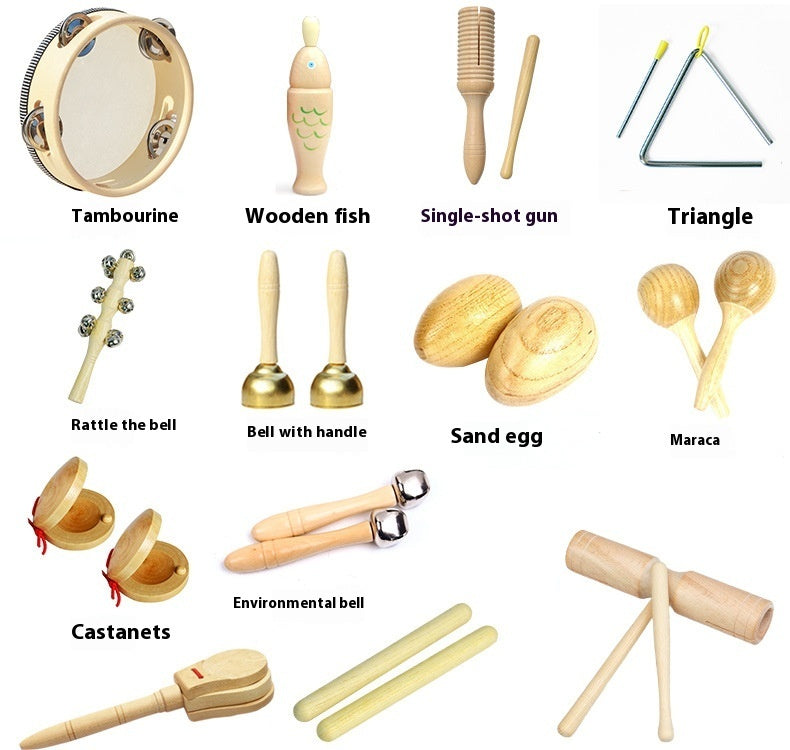 Wooden Sandhammer Orff Instrument Set Soundboard Wooden