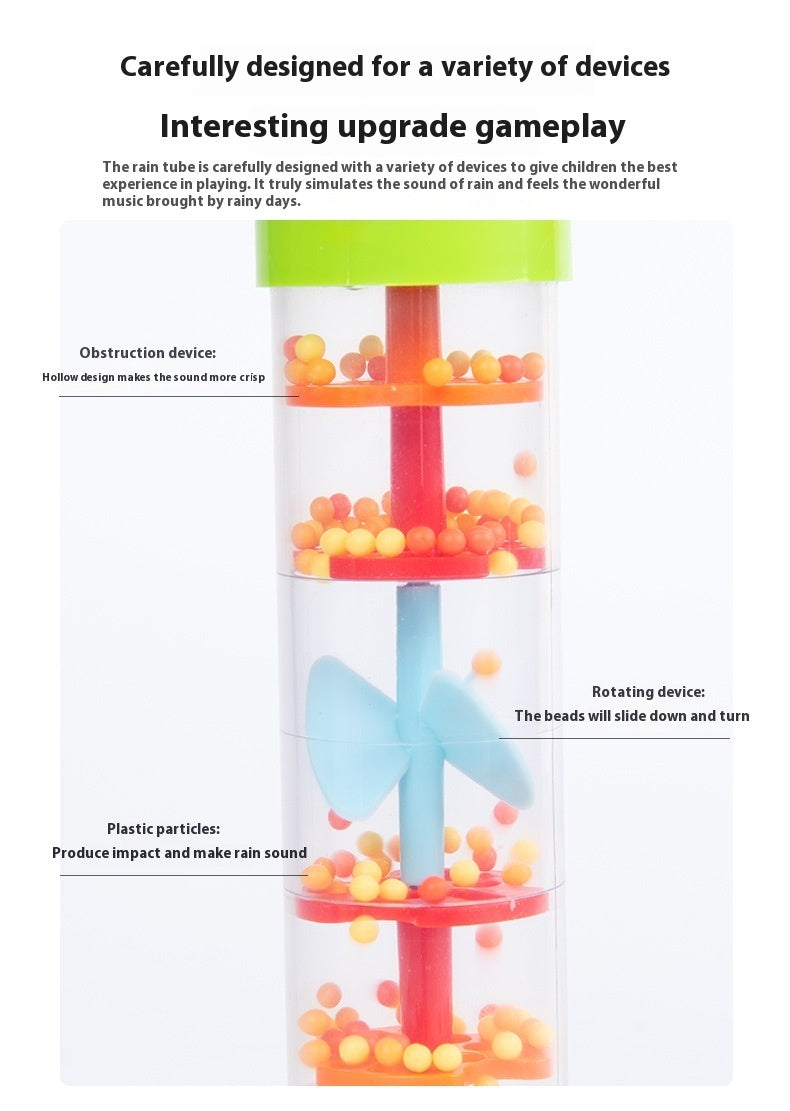 Rain Sounder Sounding Tube Simulated Hourglass Wooden Toy