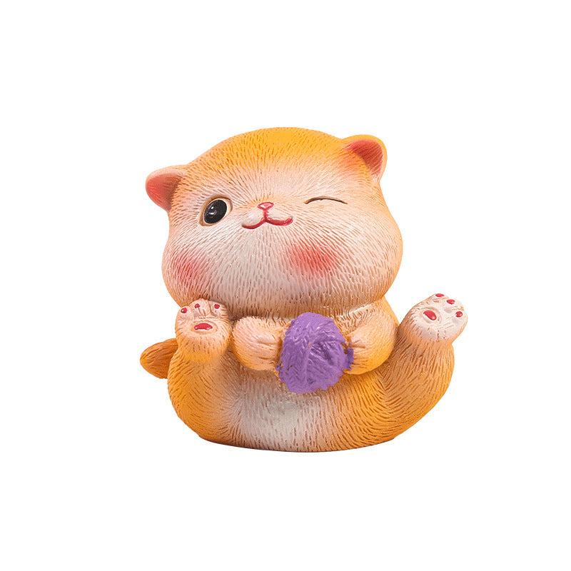 Cartoon Cute Cat Children's Room Cute Resin Decorations