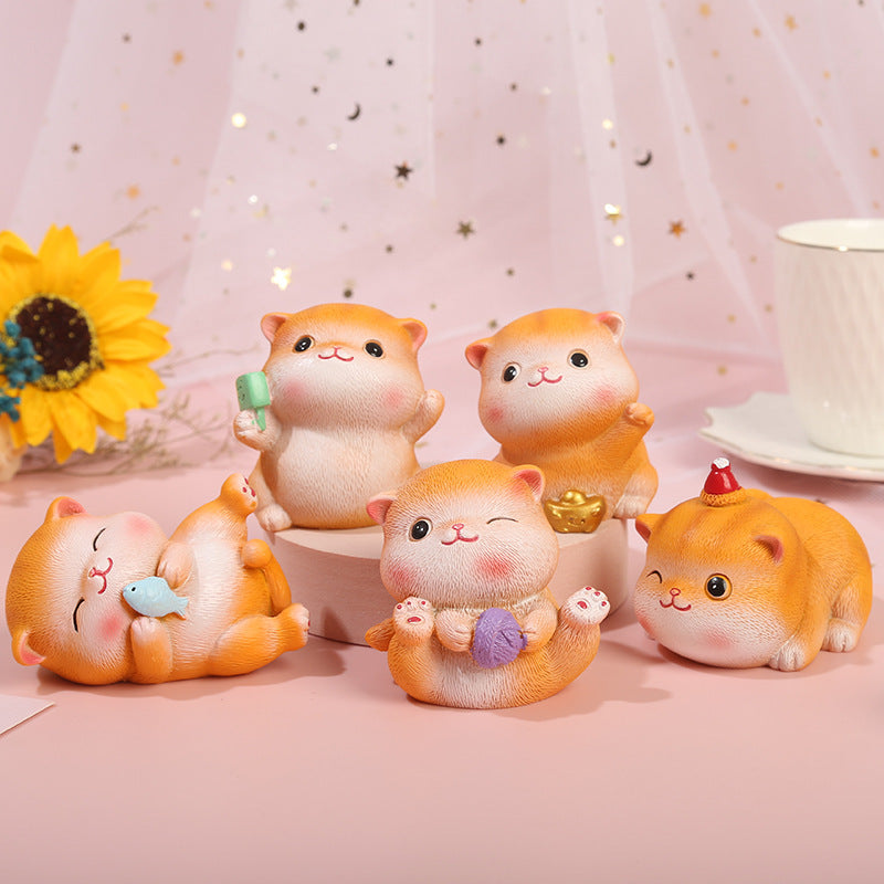 Cartoon Cute Cat Children's Room Cute Resin Decorations