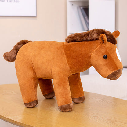 Sitting Horse Hair Plush Toy Creative Doll Pillow