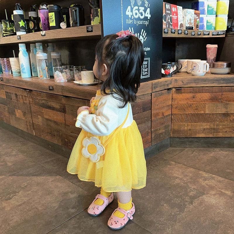 Sweet Flowers Tulle Skirt Western Style Cute Princess Dress