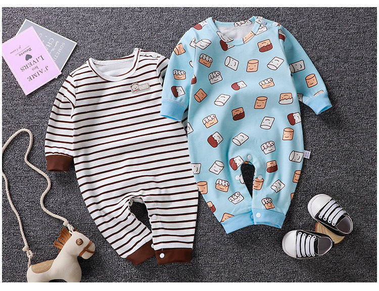 Autumn Clothing Pure Cotton Baby Rompers Pajamas