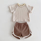 Clothes For Babies Summer Unisex Baby Short Sleeve Outfit Top Shorts