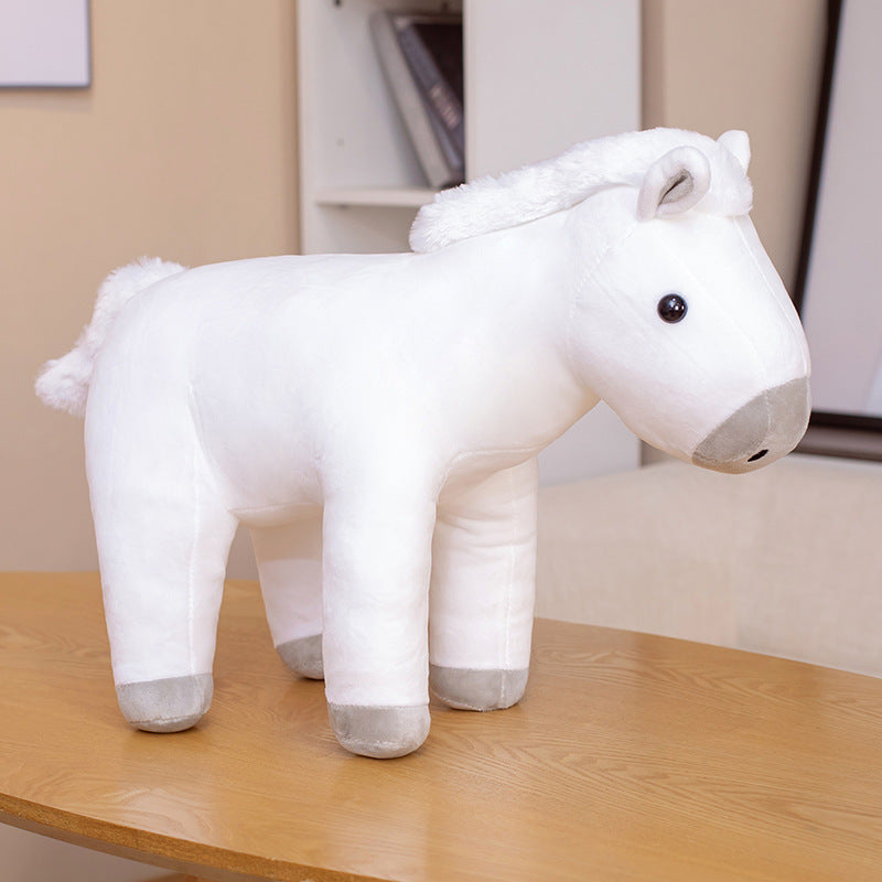 Sitting Horse Hair Plush Toy Creative Doll Pillow