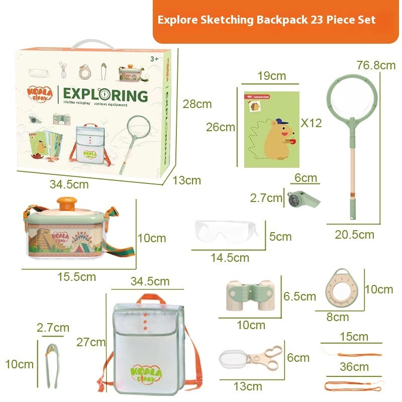 Children's Educational Outdoor Adventure Wild Insect Observation Camping Toys Suit