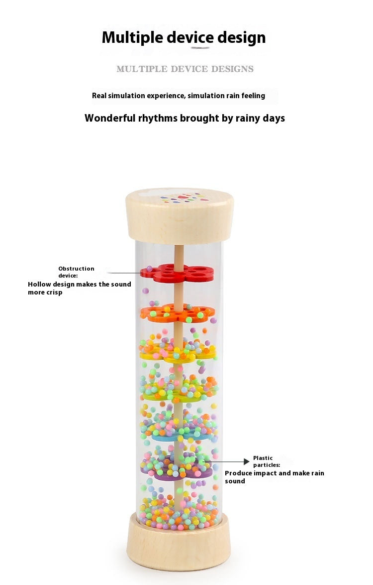 Rain Sounder Sounding Tube Simulated Hourglass Wooden Toy