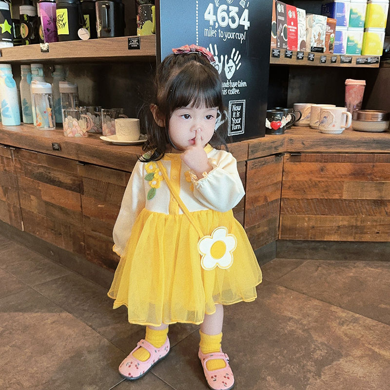 Sweet Flowers Tulle Skirt Western Style Cute Princess Dress