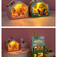 Diy Handmade Cottage Milk Carton Small Night Lamp Miniature Scene House Building Model Toys