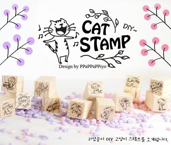 Creative Cartoon DIY Hand Account Cat Flower Couple Travel Simple Seal