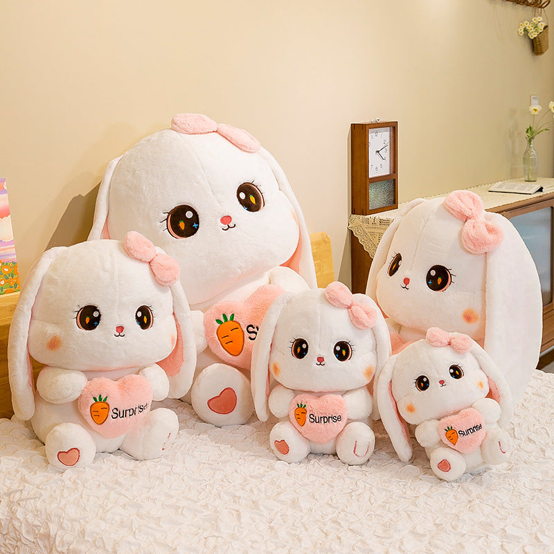 Cute Heart-hugging Radish Rabbit Plush Toy Lop-eared Rabbit Doll